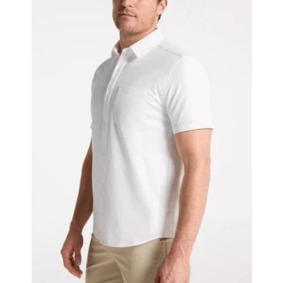 VRST Men's Limitless Short Sleeve Button Up Shirt White XL - Picture 1 of 10